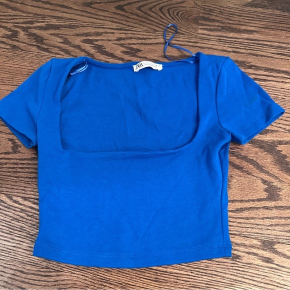 Zara Royal Blue Crop top - Picture 2 of 3
